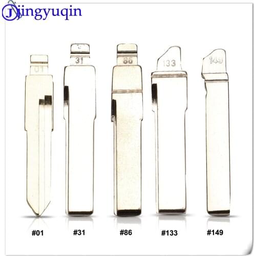 Jingyuqin #01 #31 #86 #133 #149 Car key Blade for Audi VW Polo Passat B5 Tiguan Golf Santana Bora Seat Skoda HU66 Auto Key Blank