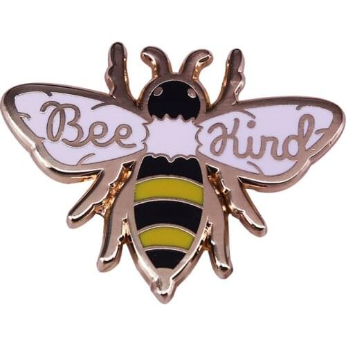 Creative save the bees lapel pin kindness statement jewelry