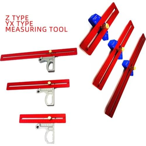 200/300/400mm Woodworking Angle Ruler Aluminum alloy 45/90 Degree Ruler Height Ruler Woodworking Scribe Gauge Measuring Tool