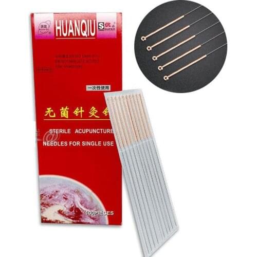 100pcs/box 018x10 Hwato Copper handle Acupuncture Needle Disposable face beauty 10pcs needles packing together free shipping