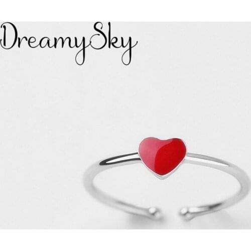 Fashion Silver Color Heart Rings For Women Girls Gift Wedding Jewelry Vintage Punk Adjustable Antique Ring Anillos