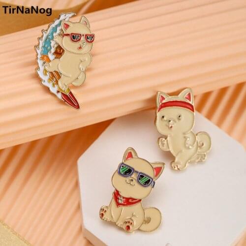 Cartoon Creative Dog Animal Pin Collar Pin Fashion Animation Drip Pin Badge Interesting Fashion Jewelry Gifts