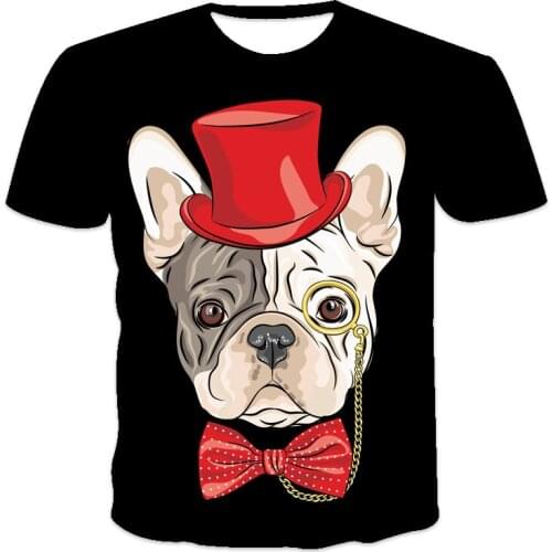 2021 New Animal Pattern Street Trend Print Dog Mens Summer Casual Short Sleeve T-shirt Male Women O-neck Top Size Xxs-6xl