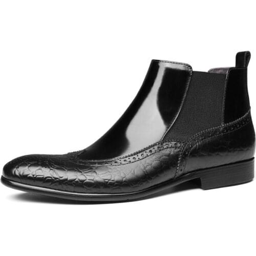 2021 Autumn New Mens PU Slip on Formal Business Shoes Flat Bottomed Overshoot High Quality Men Shoes Wedding Shoes Hot