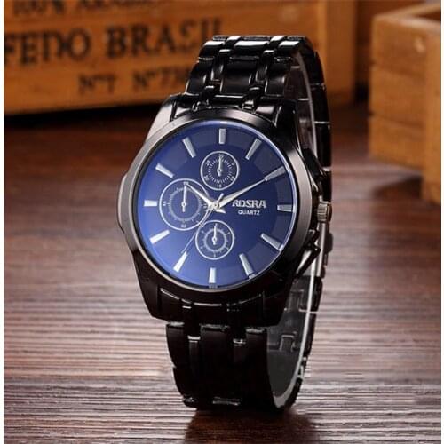 Men Quartz Full steel watch hot sale Luxury business wristwatch good quality stainless steel fashion round dial reloje drop ship