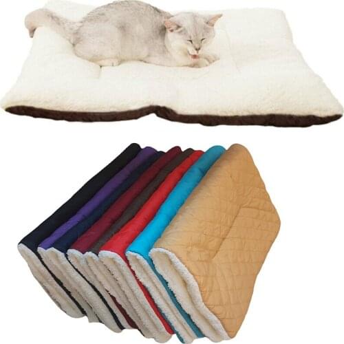 Soft Pet Mat Dog Cat Bed Winter Warm Thickened Pet Blanket Puppy Sleeping Cushion Washable Dog Kennel Nest Pet Accessories
