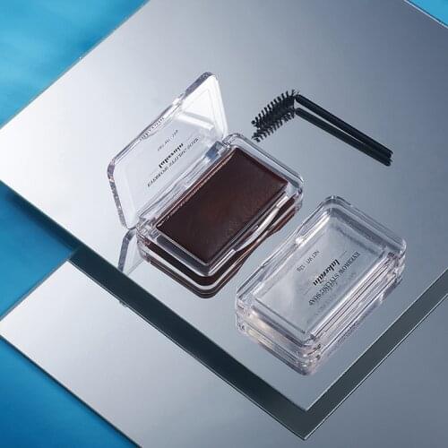 Eyebrow Styling Soap with Brush Brown Black Gray Eyebrow Setting Gel Waterproof 1 Pcs