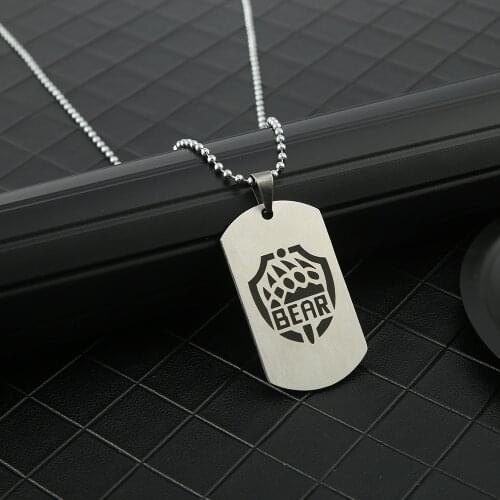 New Arrive Game Escape from Tarkov Stainless Dog Tag Pendant Necklaces BEAR USEC Cosplay Bead Necklace for Men Jewelry Gifts