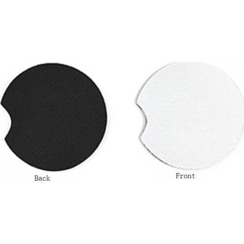 Sublimation Blank Neoprene Car Cup Mat Mug Coaster Soft Round Non-slip Coaster for Home Decor Accessories SN3781