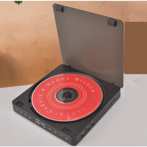 Portable CD Player Double Headphone Jack Version, INS CD Walkman Rechargeable Shockproof LCD Display Anti Skipping Music Players