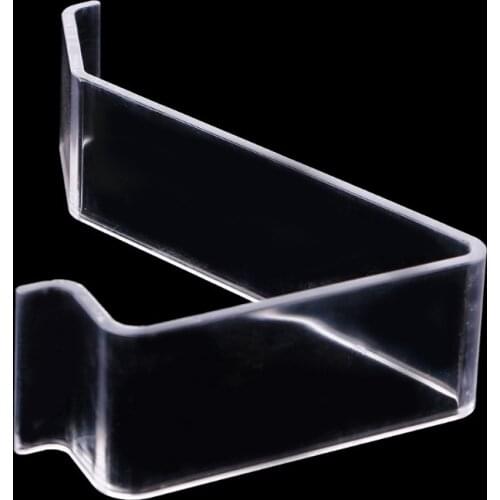 B0KB Clear L- shape Acrylic Shoes Ract Holder Retail Shop Display Plastic Stand Shelf