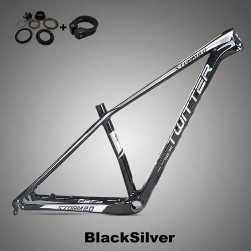 Twitter Storm2.0 MTB Carbon Frame 27.5 29er QR 9X135mm XC Bike Frameset 42*52 Tapered Tube BB92 Press Fit EPS Quick Release Type