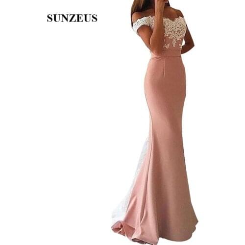 Vestido dama de honra Elegant Mermaid Bridemaid Dress Appliques Sweetheart Off Shoulder Long Women Wedding Party Gowns Custom