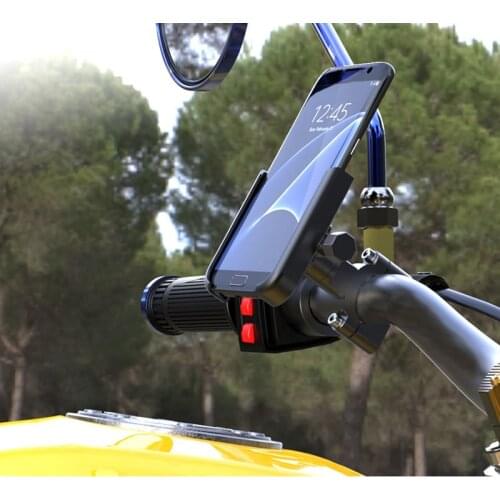 1PCS Motorcycle Bicycle Bike Phone Navigation Holder Support Handlebar Rearview Mirror Mount Clip Bracket for Mobile CellPhone