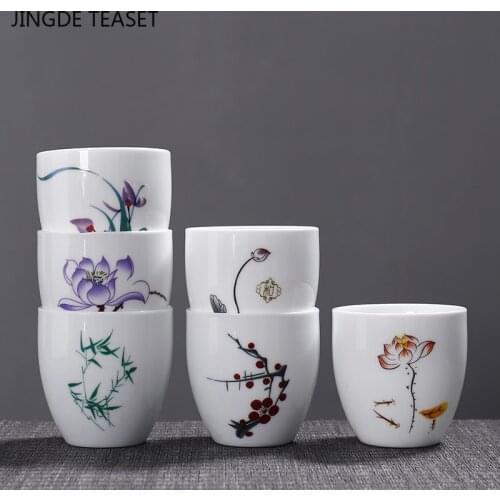 Discoloration when exposed to heat ceramic teacup Exquisite Ru Kiln large Tea Bowl porcelain Tea set Accessories Master Tea cups