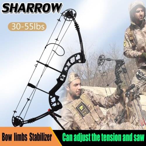 1Pcs Compound Bow 30-55lbs Adjustable Pulley Bow Hunting Bow For Outdoor Shooting Game Training Bow And Arrow Accessories