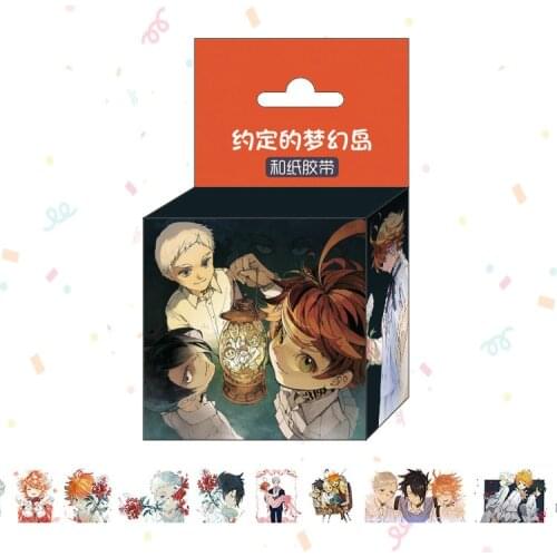 10pcs/lot 1.5cm*5m The Promised Neverland Anime Tape Adhesive Tape DIY Scrapbooking Sticker Label Masking Tape toy gift