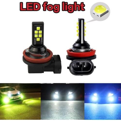 2PCS H1 H3 LED Bulb H4 H7 H11 H8 Super Bright 3030SMD Car Fog Lights 9005 9006 DC12V White Driving Day Running Lamp Auto