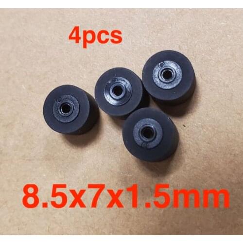 4pcs 8x7x1.5mm wheel belt pulley rubber audio pressure pinch roller for cassette deck tape recorder Stereo player