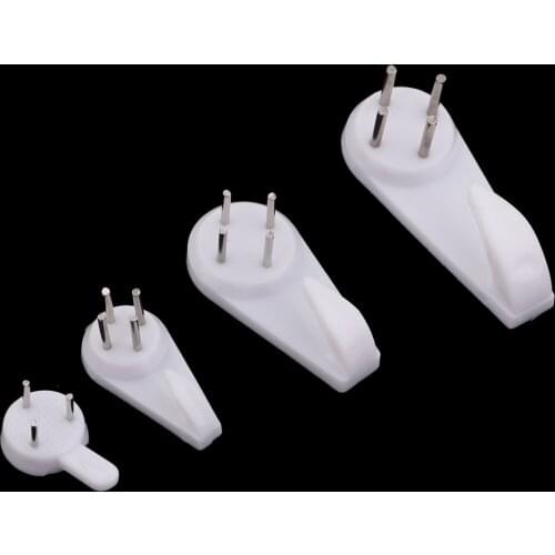 80Pcs Plastic Hooks Hangers Seamless Hangers Home Living Room Kitchen S-XL