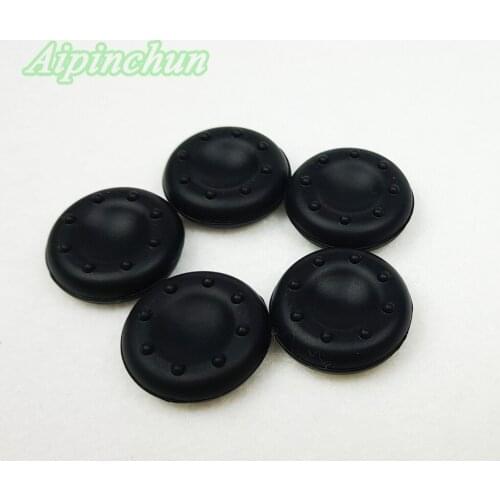 Aipinchun 5Pcs Rubber Silicone Cap Thumbstick Cover Case Joystick Grips For PS4 PS3 XBOX 360 ONE Controller Black Color