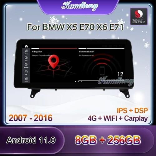 Kaudiony 12.5" 10.25" Android 11 Car Radio For BMW X5 E70 X6 E71 Car DVD Multimedia Player Auto GPS Navigation 4G DSP 2007-2016