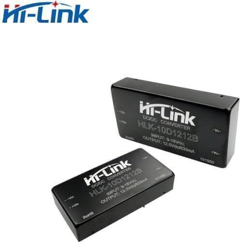 Free ship 100pcs dc dc HLK-10D1212B 5V 8.3A transfer 86%Tp isolated power supply module with DIP-4 small size