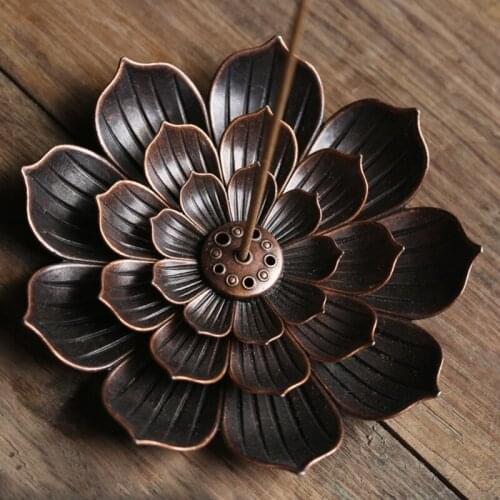 Incense Stick Holder Alloy Incense Holder Lotus Stick Incense Burner And Cone Incense Holder Temples Yoga Studio Home Decoration
