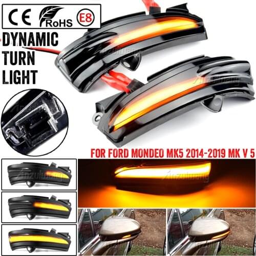 For Ford Mondeo MK5 2014-2019 MK V 5 LED Side Wing Dynamic Turn Signal Light Rearview Mirror Indicator car accessories