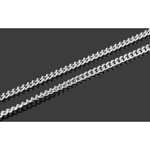 Wholesale 5m/lot Rhodium Plated Cable Open Link Chain Findings for Necklace Bracelets Jewelry Making