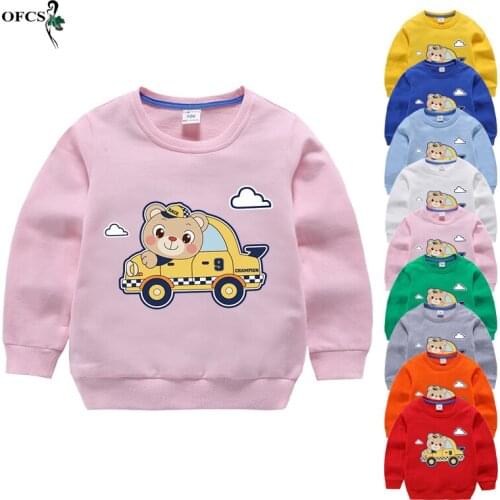 Hot Children High Quality Sweaters Top Girl & Boy Cartoon Print Fashion Sweatshirt Clothes Kids Cotton Hoodies T shirt In Spring