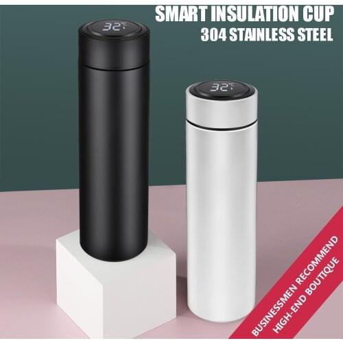 Intelligent Stainless Steel Smart Water Bottle Vacuum Leak-Proof Travel Thermos Temperature Display Coffee Cup Christmas Gift