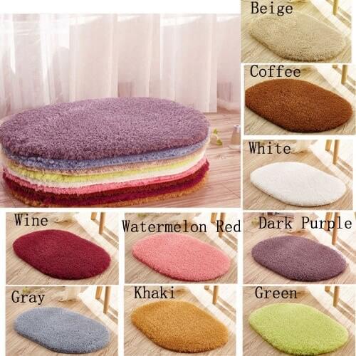 1Pcs Bathroom Carpets Absorbent Bath Mats Floor Mat Doormats Artificial Lamb Cashmere Soft Anti-slip For Living Room, Kitchen