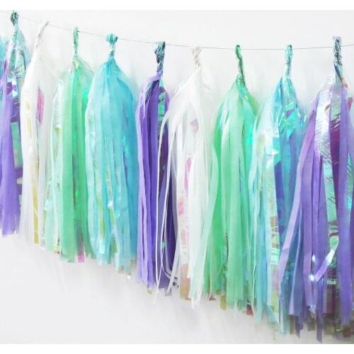 Colorful Paper Tassels Balloon tassels Garland Christmas Happy Birthday Wedding Party Decorations Supplies