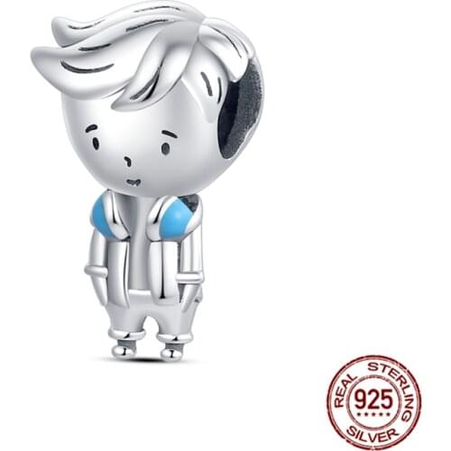 2021 HOT SALE 100% 925 Sterling Silver Headphone Boy Dangle Charm Beads Fit Original Pandora Bracelet Pendant Necklace Jewelry