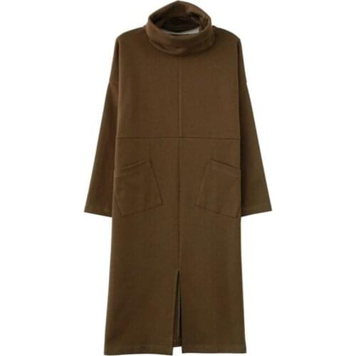 Hot 2019 Women thickening Long Sleeve winter Dress Female Autumn Warm turtleneck Dress Feminine large size dresses S- 5XL 6XL