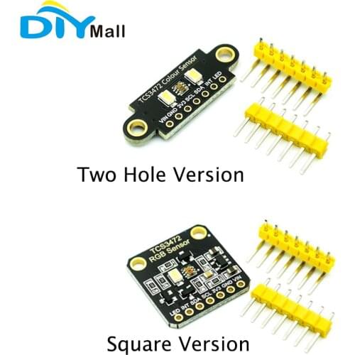 10pcs TCS3472 Color Sensor Recognition Module RGB Development Board IIC For Arduino STM32 Square/Two Hole Version