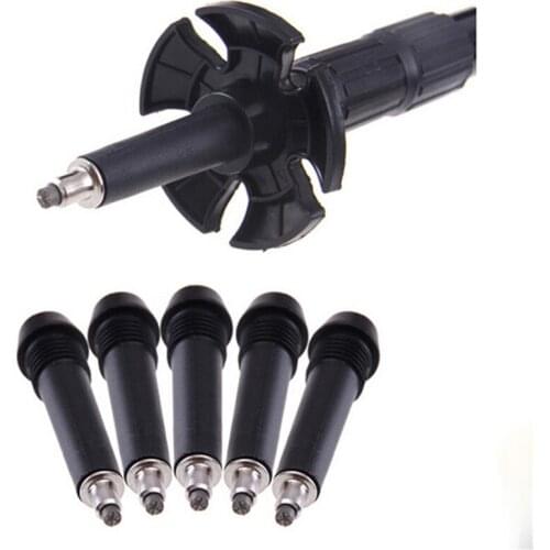 New Hiking Walking Stick Tip End Alpenstock Carbon Tungsten Steel Pointed Toe Cane Walk Stick Wandelstok Point Wear Rod Crutch