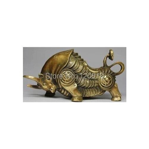 Promotion cheap old art & antiques Bronze CHINESE OLD COPPER HANDWORK OX STATUE