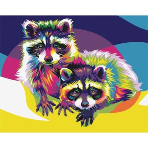 Needlework Home Decor Diamond Embroidery 5D DIY Diamond Painting Cartoon Multi-colored Squirrels 30x25 Canvas Partial Paper Bag