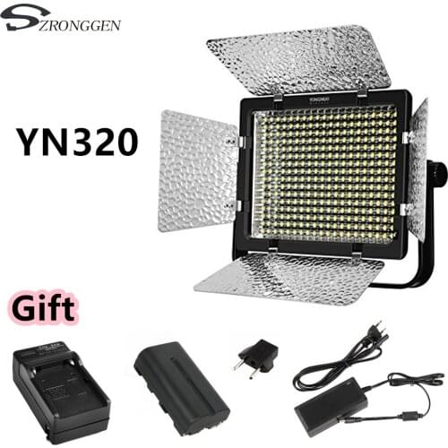 YONGNUO YN320 Photo Studio LED Panel Video Light with Stand Holder High Brightness Video Light for Canon Nikon DSLR Camera