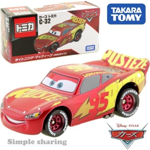 Takara Tomy Disney Cars Tomica C-32 Lightning Mcqueen (rrc Type) Hot Pop Kids Toys Motor Vehicle Diecast Metal Model