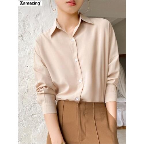 Spring Women Fashion Long Sleeves Summer Blouse Femme Elegant Casual Blouse