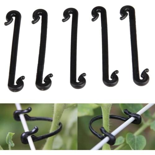 DRELD 100pcs Garden Plant Clips Vegetable Grafting Fastener Vines Tied Buckle Fixed Lashing Hook Agricultural Greenhouse Clips