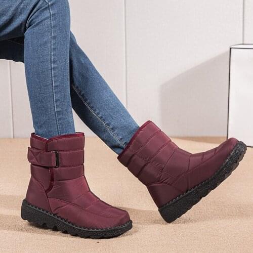 Women Boots 2020 Fashion Waterproof Snow Boots For Winter Shoes Women Casual Lightweight Ankle Boots Warm Winter Boots