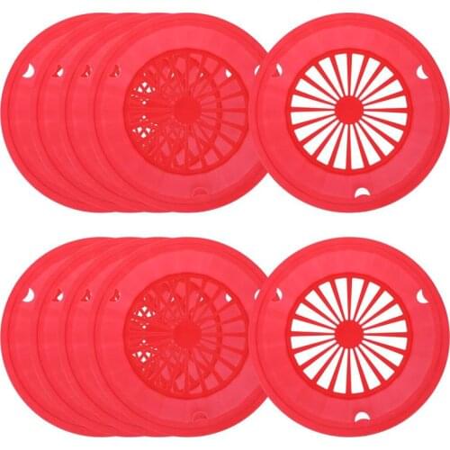 10Pcs Reusable Barbecue Plates Kitchen Tableware BBQ Paper Plate Holder Dinner Plates Reusable Barbecue Trays Dinner Plates
