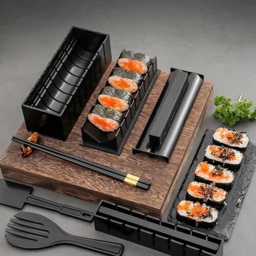 10Pcs Plastic Lazy Sushi Maker Kitchen Tools sushi bazooka Rice Roll Sushi Mould