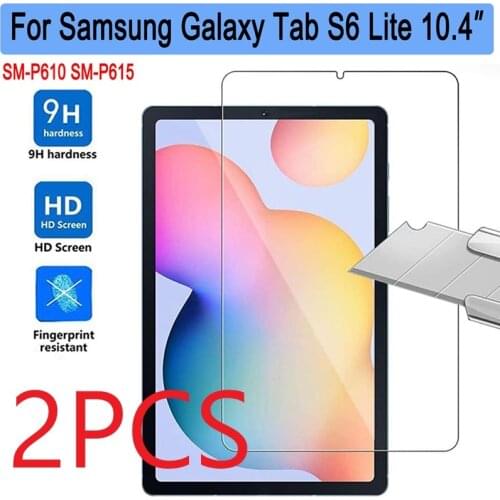 2PCS Tempered Glass For Samsung Galaxy Tab S6 Lite 10.4" P610 P615 SM-P610 SM-P615 Screen Protector Tablet Protective Film Cover