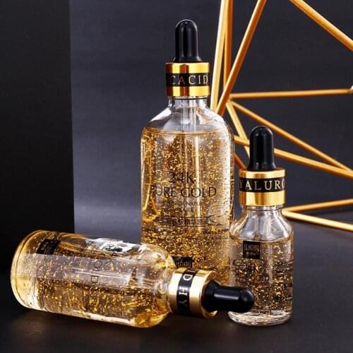 24K Gold Face Serum Anti-Wrinkle Firming Nicotinamide Whitening Moisturizing Brighten Cream Skin Care