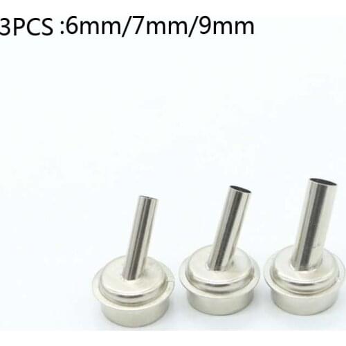 3pcs hot air gun head for microscope A8 A9 CPU blade fly line 45 degrees Hot Air gun nozzle for quick 861DW TR1300A
